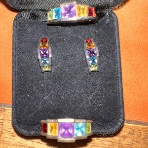 Matching ring and earrings set